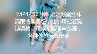 [MP4/ 967M] 姐姐好骚丝袜高跟情趣诱惑，让小哥栓着狗链调教，深喉草嘴淫声荡语，各种体位无套爆草