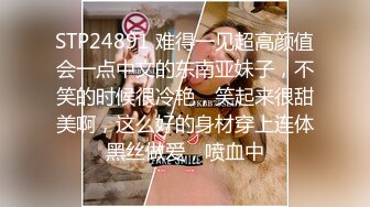 STP24891 难得一见超高颜值会一点中文的东南亚妹子，不笑的时候很冷艳，笑起来很甜美啊，这么好的身材穿上连体黑丝做爱，喷血中