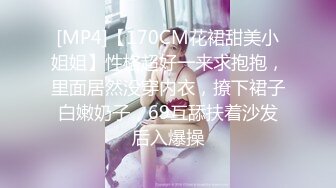 [MP4]【170CM花裙甜美小姐姐】性格超好一来求抱抱，里面居然没穿内衣，撩下裙子白嫩奶子，69互舔扶着沙发后入爆操